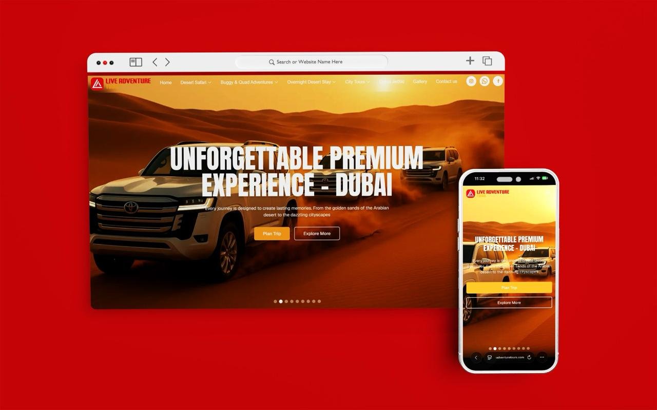 LIVE ADVENTURE TOURS — Adventure & Travel Experiences Website