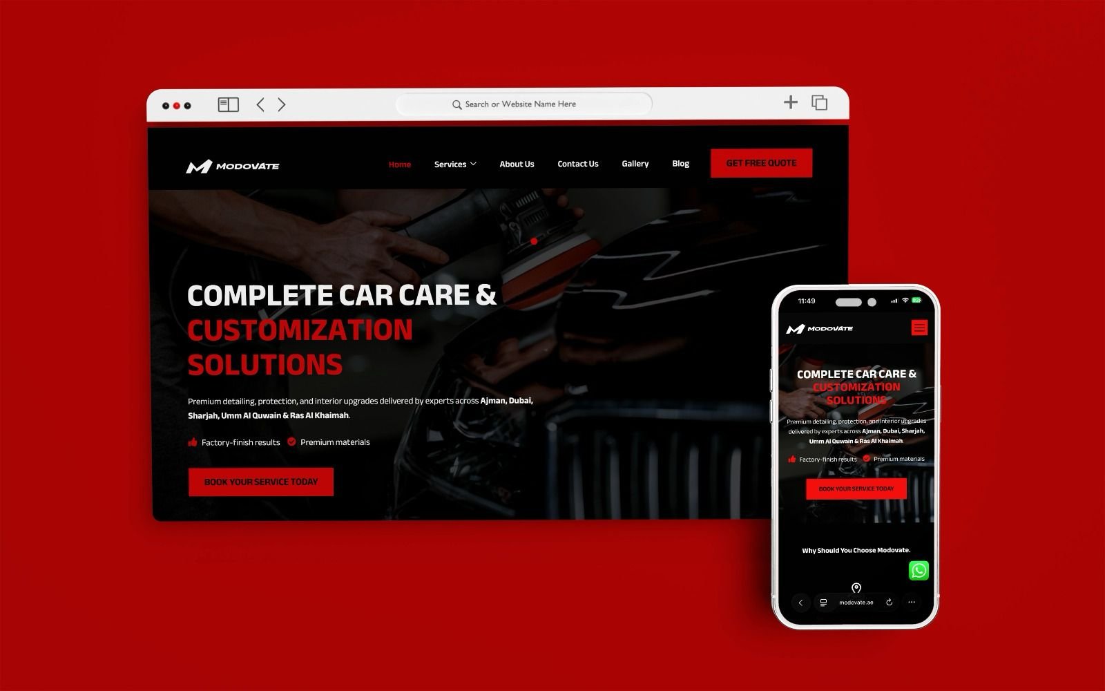 MODOVATE — Car Care & Customization Website
